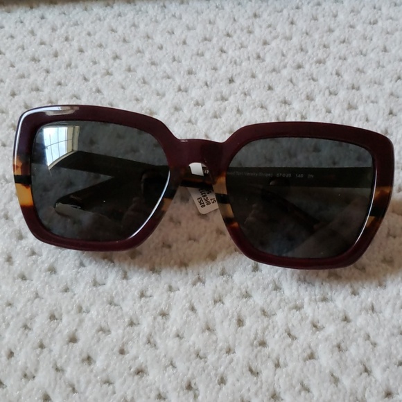 Coach oxblood/tort varsity stripe sunglasses 57mm - Picture 2 of 7